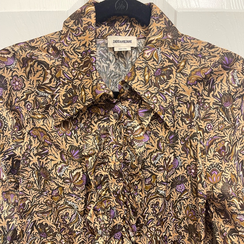 Zadig & Voltaire Pattern Button Down Blouse - image 2
